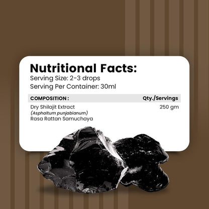 Nirvasa Pure Shilajit Liquid (30ml) | 100% Natural Himalayan Shilajeet Extract | Boosts Energy, Stamina, Strength & Vitality | Supports Immunity, Muscle Health & Performance | For Men & Women