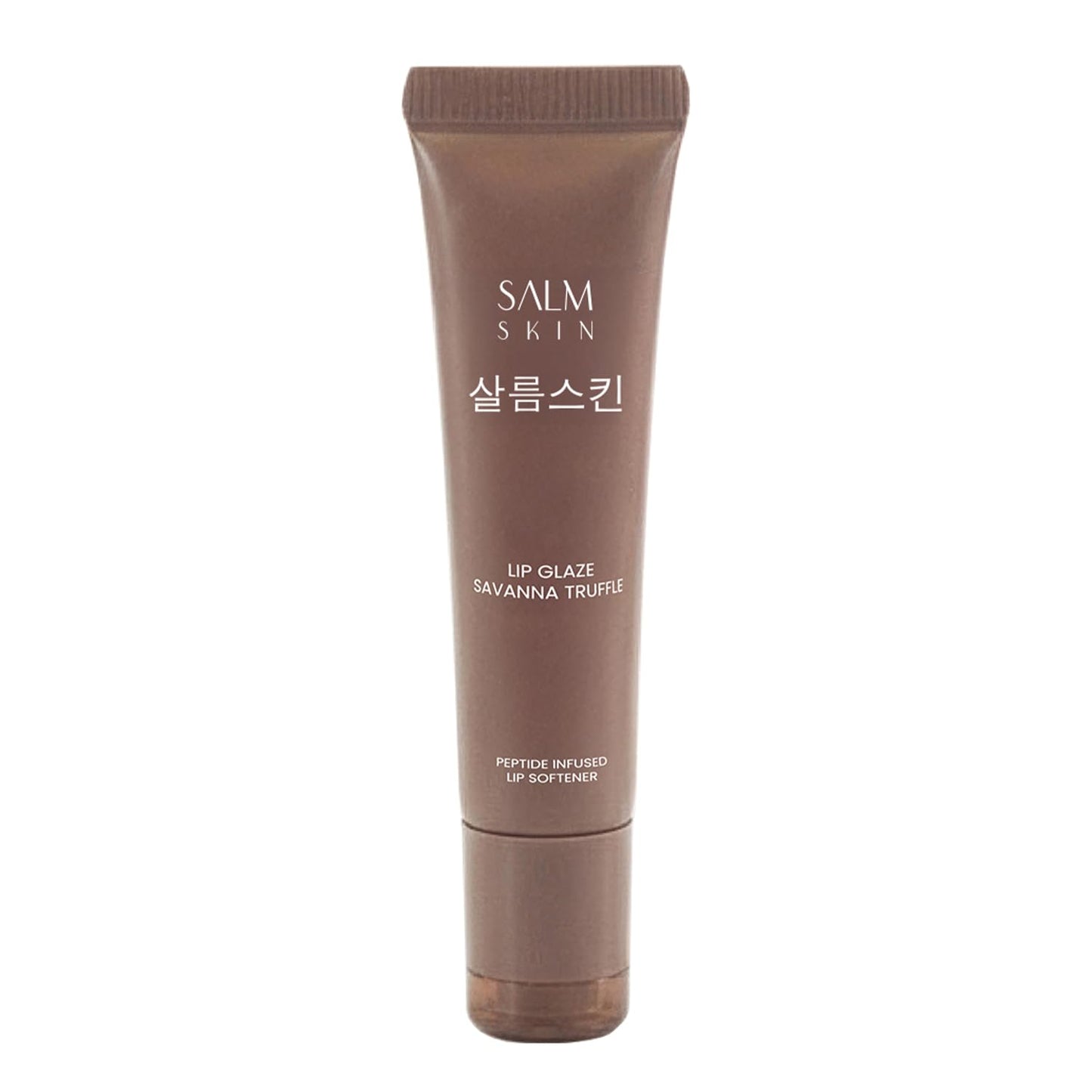 Salm Skin Lip Glaze Savanna Truffle (10gm) | Repairs Dry & Chapped Lips | Peptide Infused Lip Softener | Brown tint with Sheen | Korean Lip Balm