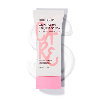 Swiss Beauty Care Glow Fusion Daily Moisturiser | With Vitamin C & Kakadu Plum Extract | Niacinamide & Orange Peel Extract | Boosts Glow | Fades Pigmentation | Super Hydrating | 50g