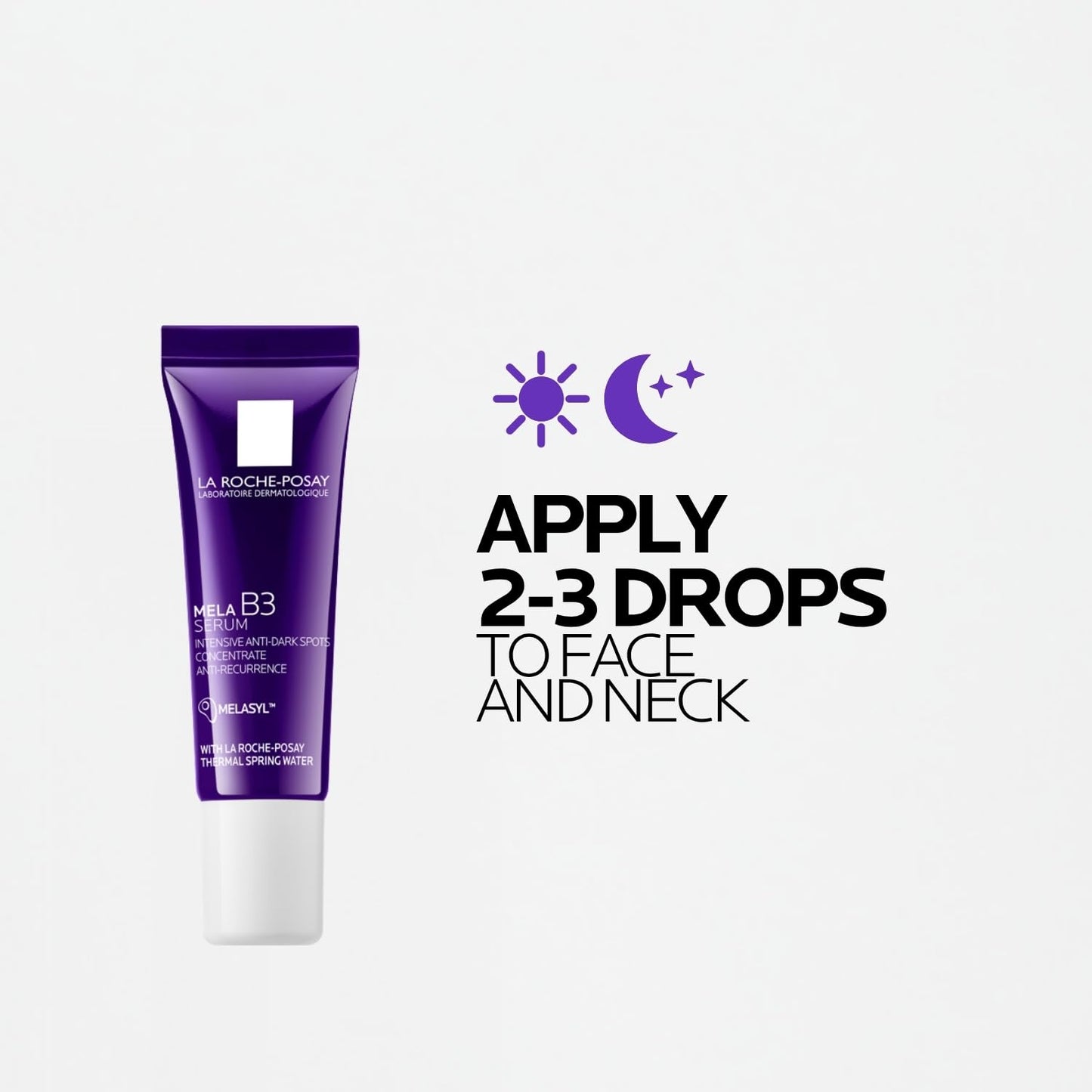 La Roche-Posay skincare product with application instructions on a white background