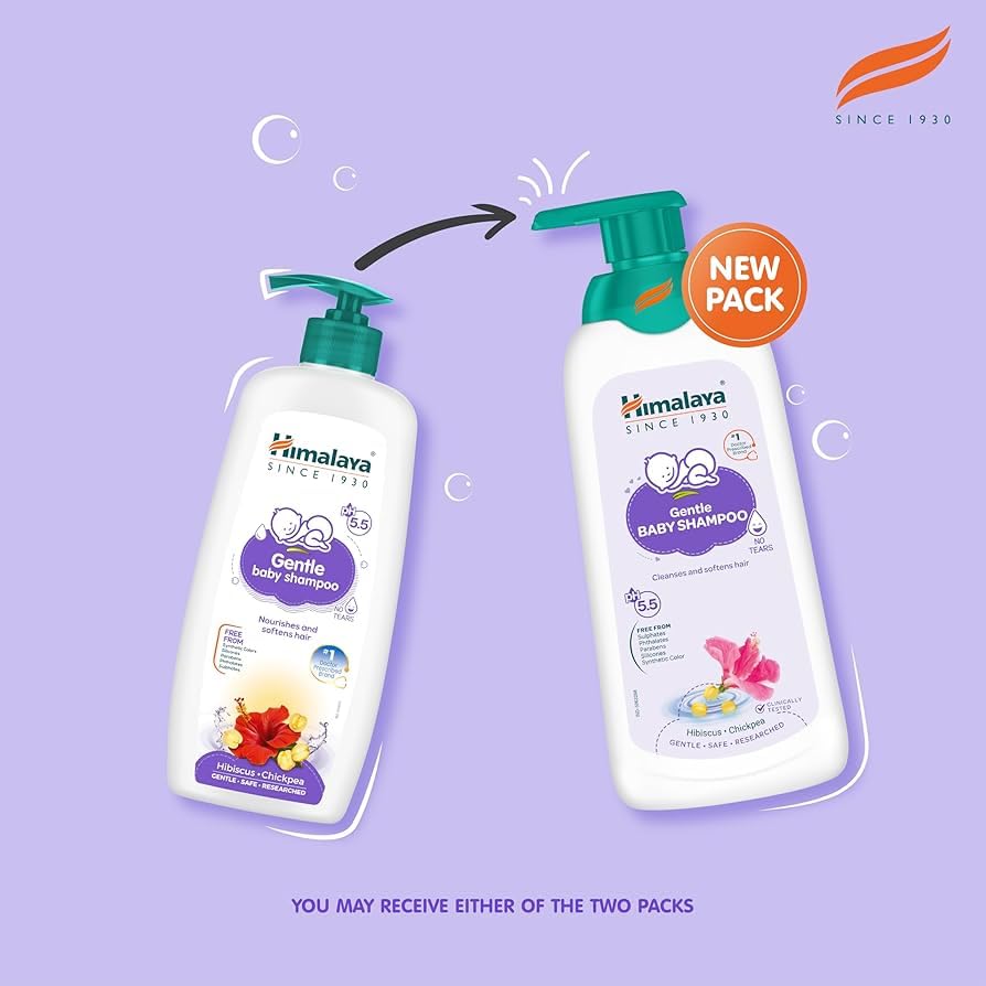 Himalaya Gentle Baby Shampoo 400ml | No Tears Formula | Mild & Safe Daily Cleanser | Gently Cleanses, Softens & Nourishes Baby’s Hair | Soap-Free & pH Balanced
