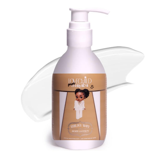 LoveChild Masaba Milky Way Body Lotion, Mini Masaba Mothercare, Intense Hydration with Shea Butters | Enriched with Squalane | Calms, Heals, & Rehydrates Dry Skin | 150ml