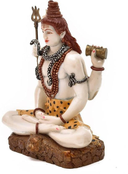 Shivji Idol for Car Dashboard, Home Temple & Office Desk | Compact Resin Mahadev Murti for Puja Room, Table Decor & Spiritual Gift | Small Lord Shiva Statue (Lord Shiva Idol)