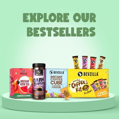 Bevzilla Classic Instant Coffee Powder Jar - 200g | Arabica Coffee | Best for Espresso, Latte & Cappucino | Hot & Cold Brews | Makes upto 100 Cups | No added preservatives