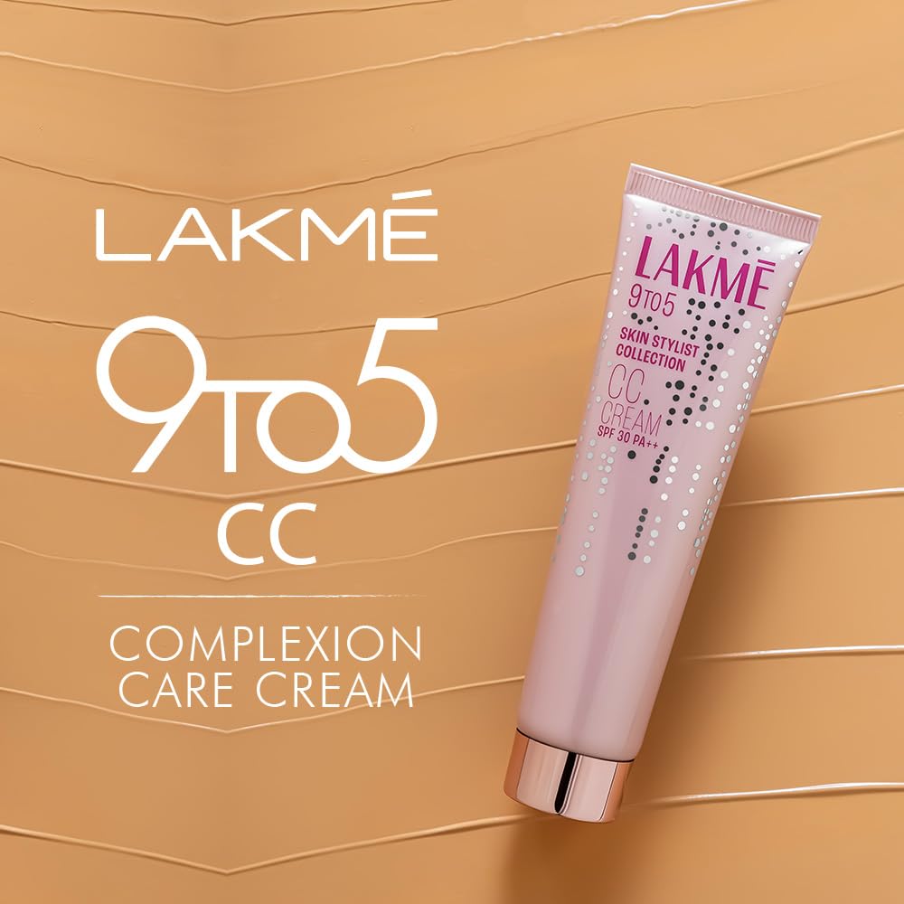 Lakme 9 to 5 CC Cream Mini|| Beige|| Light Face Makeup with Natural Coverage|| SPF 30 - Tinted Moisturizer to Brighten Skin|| Conceal Dark Spots|| 9 g