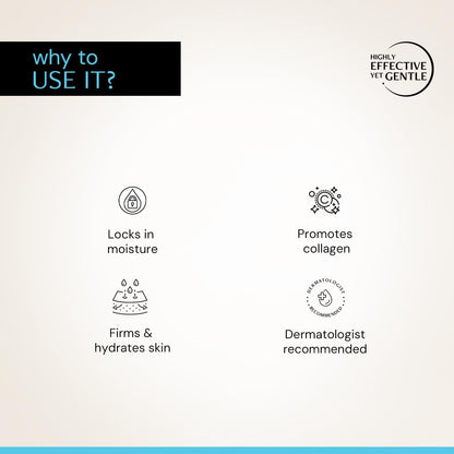 Product feature card with icons and text on a light background