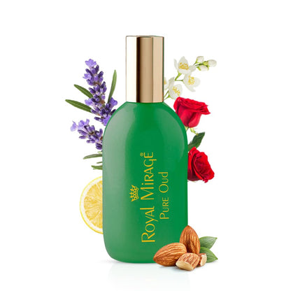 Royal Mirage Pure Oud Eau De Cologne | Long-Lasting Unisex Perfume | Oud, Leather & Saffron Notes | Bold & Captivating Luxury Fragrance | Exotic & Sophisticated Scent | Gift for Men & Women | 120ml