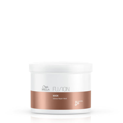 Wella Fusion hair mask jar on a white background