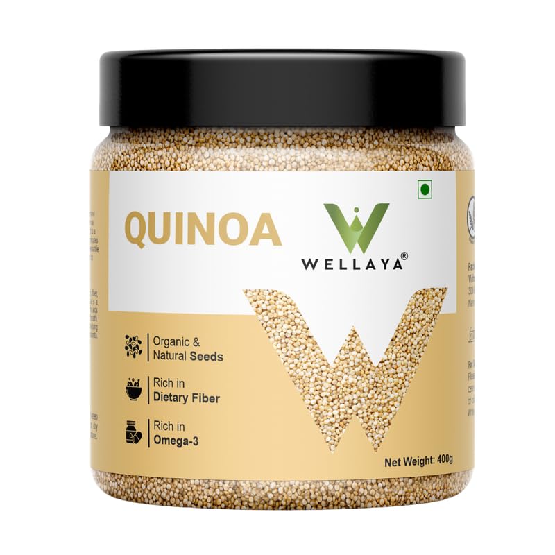 WELLAYA Quinoa Seeds | High Protein & Fiber Quinoa Seeds for Eating | Rich Nutrient Whole Grain | Healthy Food