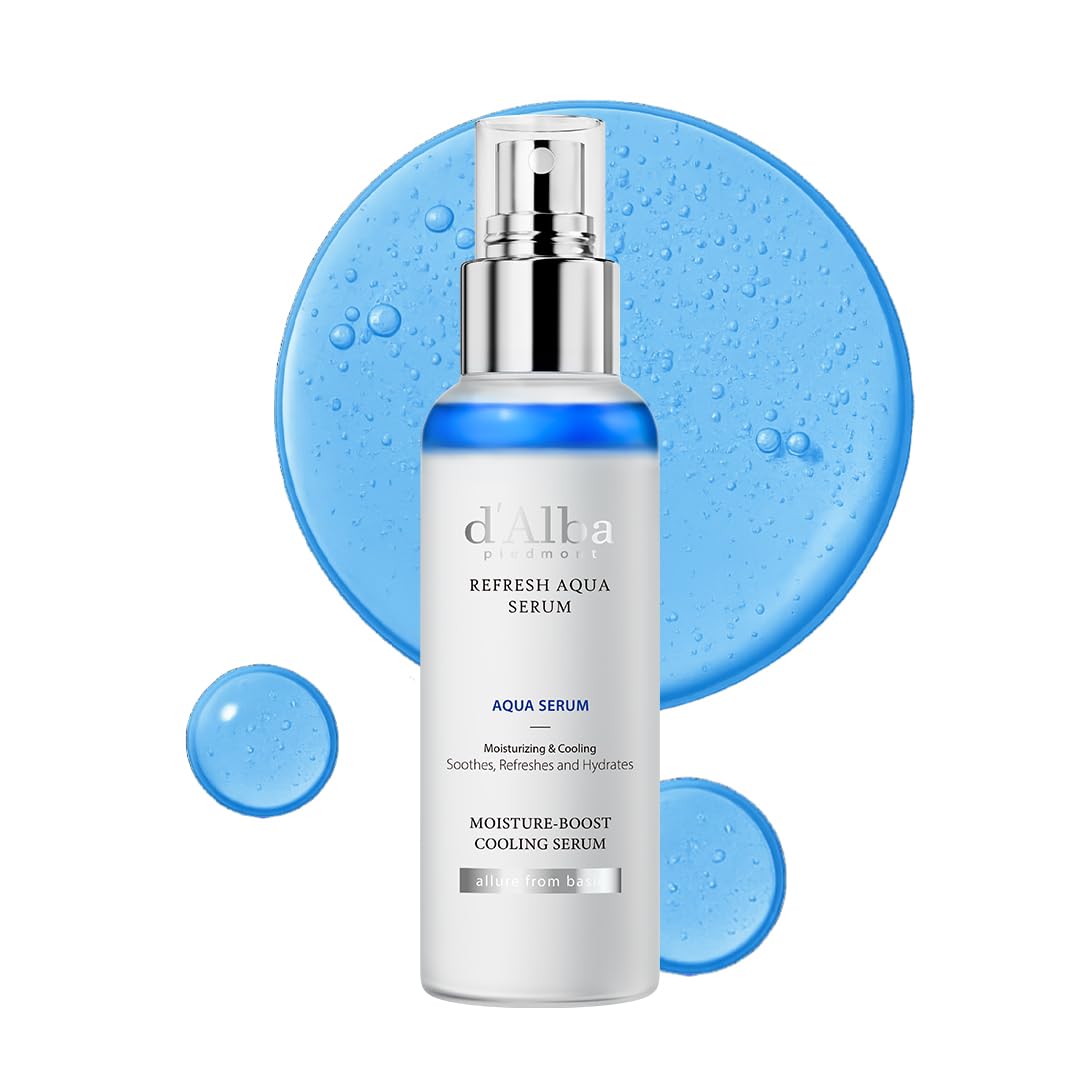 d'alba Piedmont Italian White Truffle Refresh Aqua Serum, Vegan Skin Care, Light-Weight Face Moisturizer, Glow Serum for Radiant Skin, Non Comedogenic, All in One Mist - 100 ml