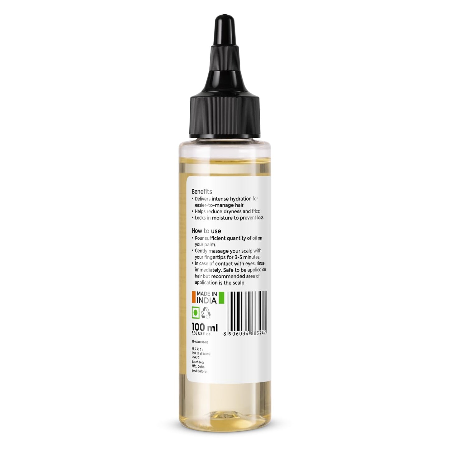 Brillare Argan Hair Oil, with the Goodness of Olive oil & Sunflower Oil, for Dry & Frizzy Hairs