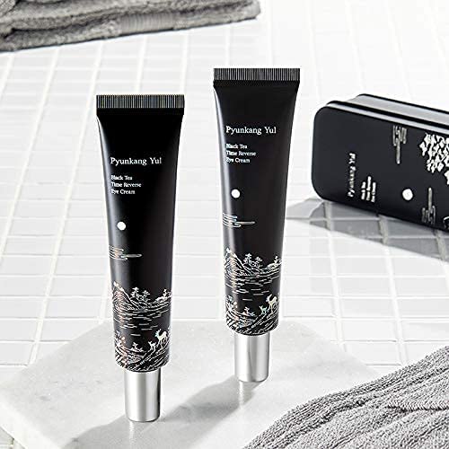 [PKY] Pyunkang Yul Black Tea Time Reverse Eye Cream, Luxurious Anti-Aging Care with Fermented Black Tea, Peptides, Ceramides & Hyaluronic Acids for Firm, Hydrated Skin (25ml)