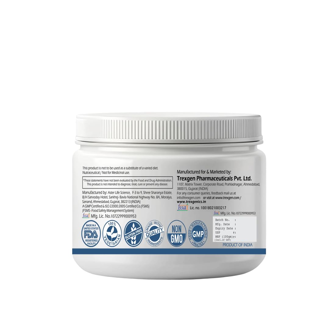 Trexgenics L-PROLINE USP grade Pure Powder 40 servings of 2.5 gram (100 gram)