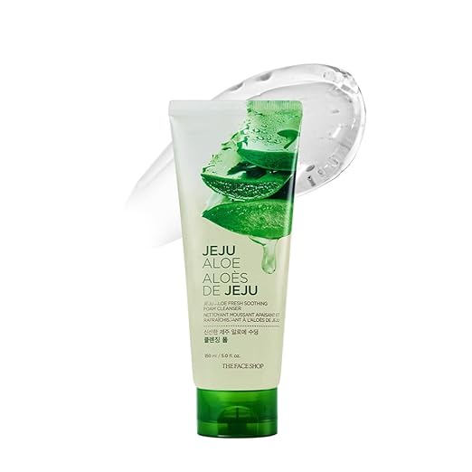 Tube of Jeju Aloe vera product on a white background