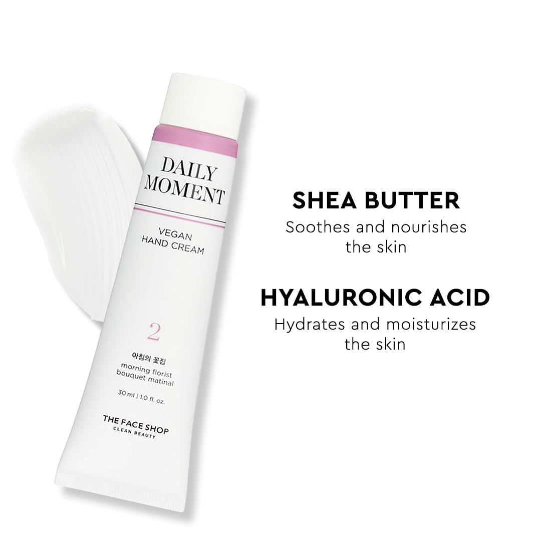 Hand cream with shea butter and hyaluronic acid on a white background
