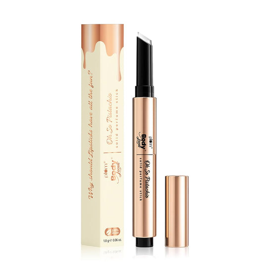 Plum BodyLovin’ Oh So Pistachio Solid Perfume Stick | 1.8gm | Solid Gel Perfume Stick | Pistachio & Hazelnut Notes | Sleek, Mess-Free & Long-Lasting | Alcohol-Free | Travel-Friendly
