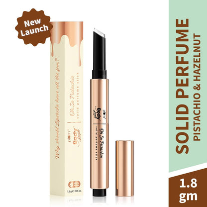 Plum BodyLovin’ Oh So Pistachio Solid Perfume Stick | 1.8gm | Solid Gel Perfume Stick | Pistachio & Hazelnut Notes | Sleek, Mess-Free & Long-Lasting | Alcohol-Free | Travel-Friendly