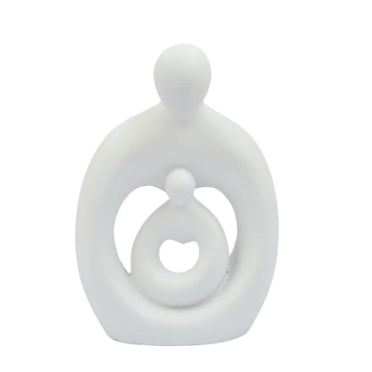 Mother & Baby Statue Showpiece, Resin Mother Child Figurine for Home Decor, Motherhood Sculpture, Housewarming Gift, Anniversary & Shower Gift for Mom-to-Be