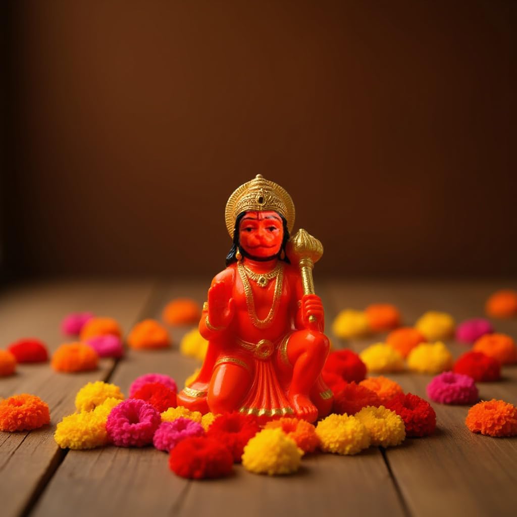 UNOVATE Lord Hanuman Idol for Car Dashboard | Hanuman Murti | Orange