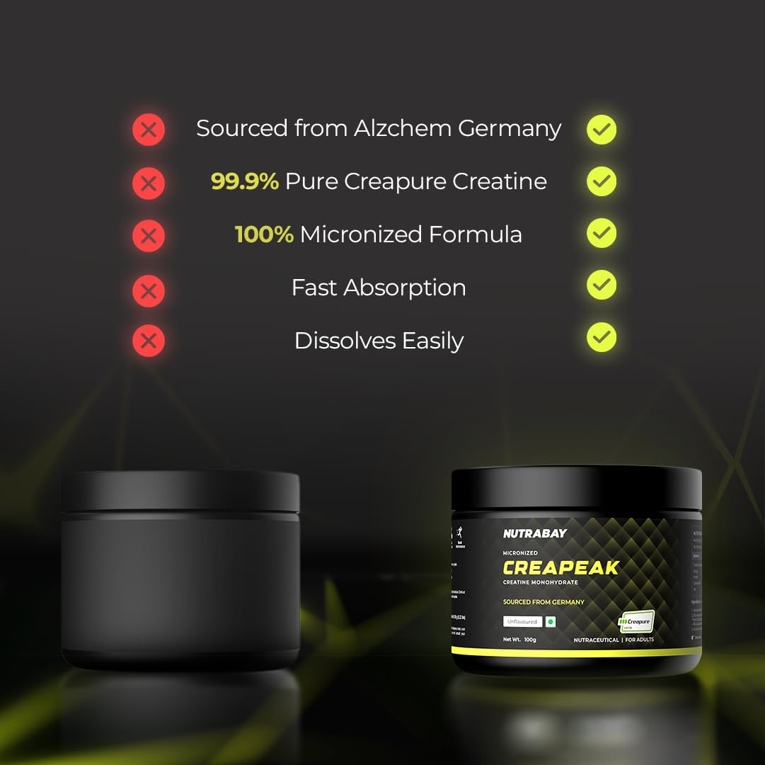 Black container with yellow text on a dark background, featuring product details.