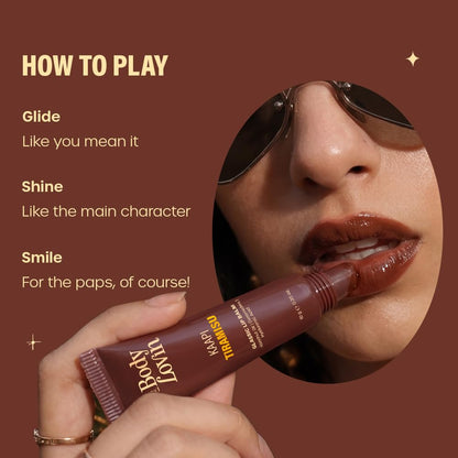 Plum BodyLovin’ Kaapi Tiramisu Glassic Lip Balm | Espresso Brown Gloss Tint | Hydrating Lip Balm with Hazelnut Oil, Ceramides & Hyaluronic Acid | Moisturizes Dry & Chapped Lips | 10 g