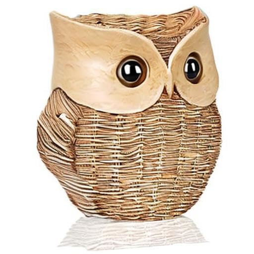 Modern Classy Lucky Owl Resin Art Figurine | Beautiful Home Decor (Brown, Pack of 1)