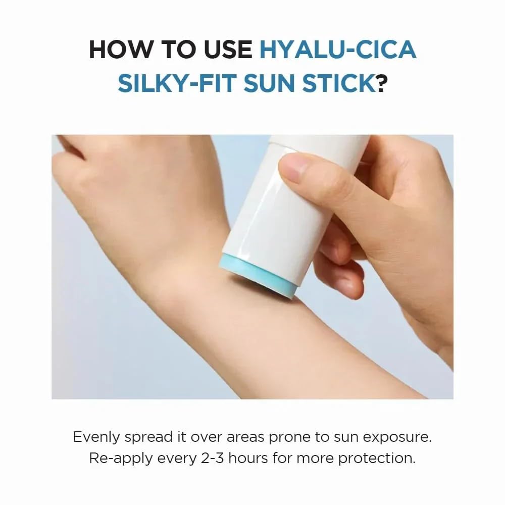 SKIN1004 Madagascar Centella Hyalu-Cica Silky-Fit SPF 50+ PA++++ Sun Stick For Sensitive, Normal, Dry Skin, 7g