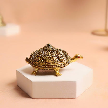 Finecrafted Brass Kachua for Good Luck | 2 Inch | Tortoise for Home | Shri Yantra On Tortoise Small | वास्तु उपाय | Ashta Lakshmi | Turtle Showpiece for Prosperity | Feng Shui |