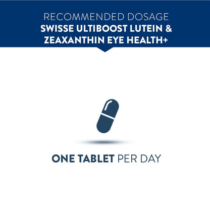 Zephivo Swisse Eye Health+ with Lutein & Zeaxanthin for Healthy Vision Support, Reduces Digital Strain & Fatigue From High Screen Time - 30 Tablets