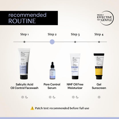 Deconstruct Pore Control Face Serum |2% Salicylic Acid 3% Niacinamide Serum For Acne, Acne Marks, Open Pores & Blackheads | Controls Oil | Beginner Friendly | 30ml