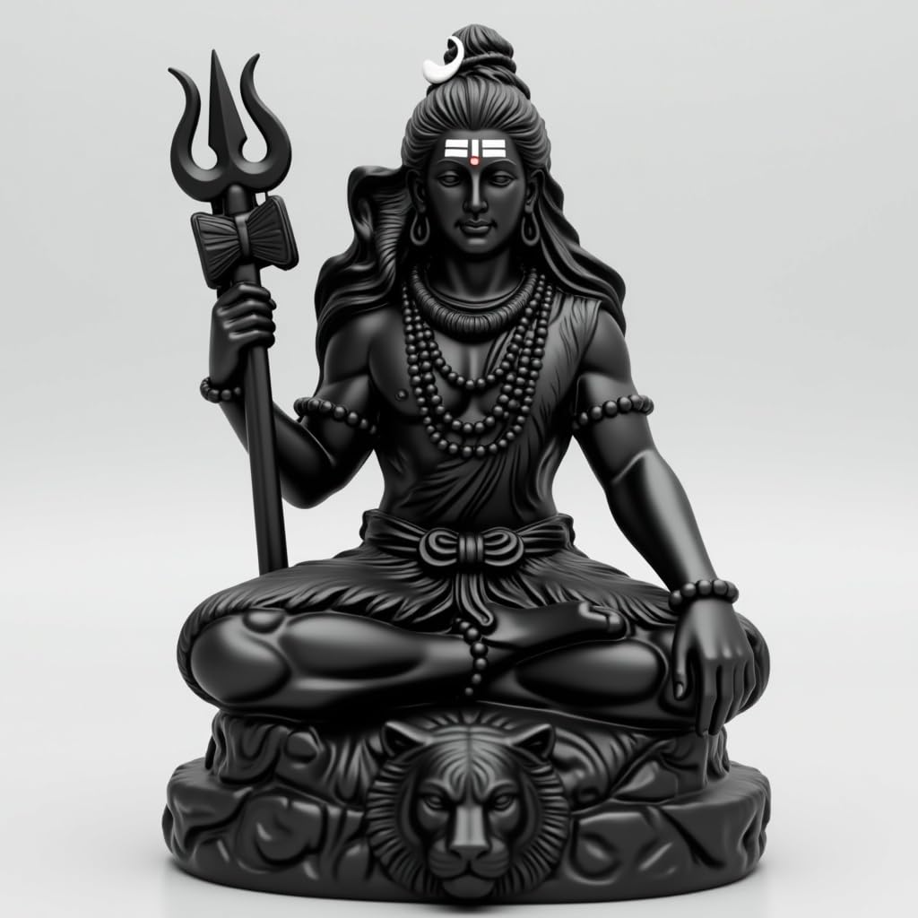 UNOVATE Shiva Idol for Car Dashboard | Adiyogi Statue | Mahadev Idol, Black