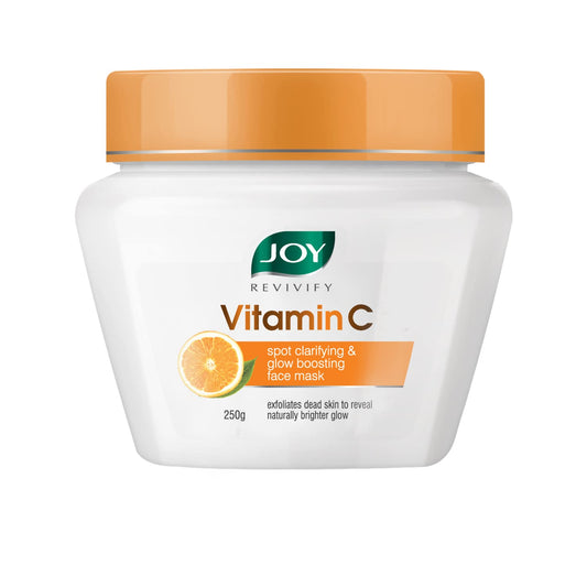 Joy Vitamin C Face Pack for Glowing Skin (250gm) | Enriched with Mandarin, Glycolic Acid & Argan Oil for Instant Natural Glow | Skin Brightening Face Mask for All Skin Types; For Men & Women