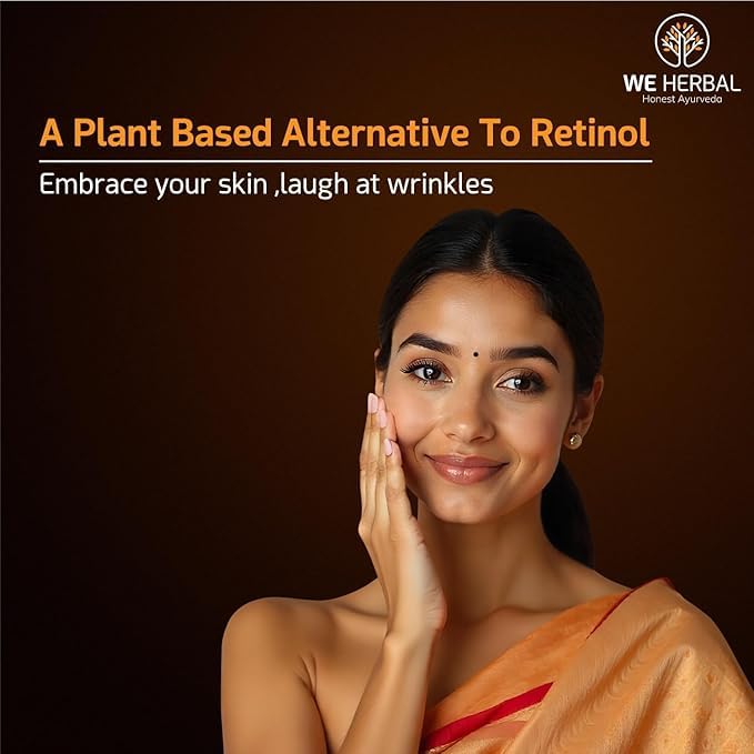 WE HERBAL Bakuchiol Anti-Ageing Serum 10ml, Natural Retinol Alternative with Rosehip & Almond Oil, Targets Acne-Causing Bacteria, Reduces Pimples, Fine Lines & Dark Spots, No Chemicals or Fragrance