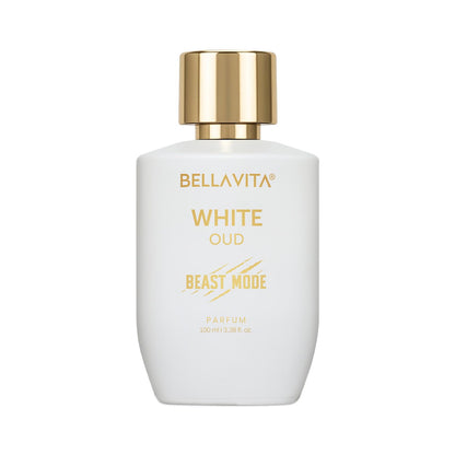 BELLAVITA White Oud Unisex Beast Mode 100ml | 40% Parfum Oil Concentration | 10hr Long Lasting | Perfume for Man | Perfume for Woman | 6 ft Projection | Premium Fragrance