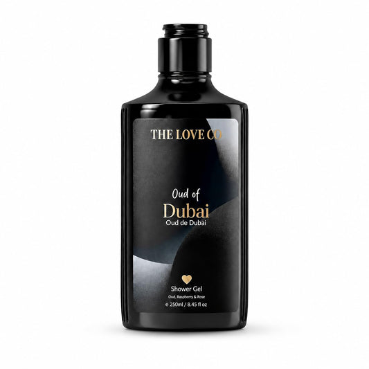 THE LOVE CO Oud of Dubai Body Wash 250ml | Luxury Oud Shower Gel for Men & Women | Hydrating Body Cleanser with Niacinamide & Shea Butter | Paraben Free Daily Bath & Shower Gel