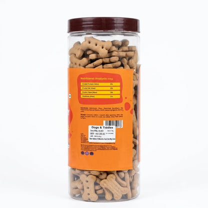 Dogs & Tiddles Chicken Liver Dog Biscuits 700g | Oven Baked Crunchy Dog Treats | High Calcium Dog Snacks for All Life Stages & All Breeds