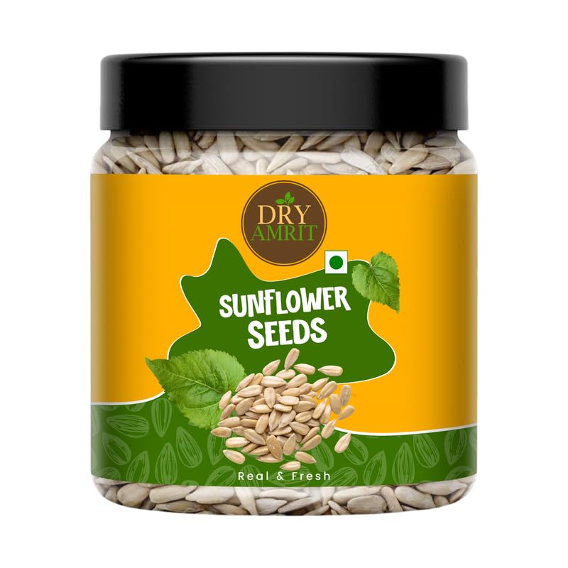 DRY AMRIT Sunflower Seeds - Healthy Snack | Raw Seeds for Eating | Fibre Rich Seeds | Raw seeds | Weight management
