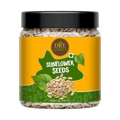 DRY AMRIT Sunflower Seeds - Healthy Snack | Raw Seeds for Eating | Fibre Rich Seeds | Raw seeds | Weight management