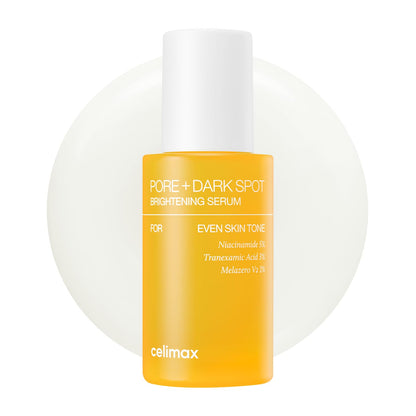 celimax Pore+Dark Spot Brightening Serum 30ml | Gel-like Serum for Enlarged Pores with Niacinamide, Pore Minimizer, Non-Irritating, Hydrating, For Sensitive Skin