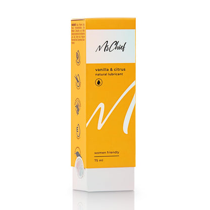 MsChief Vanilla and Citrus Lube Natural Lubricant Gel for Men & Women | Sugar & Paraben Free | With Natural pH | 75ml