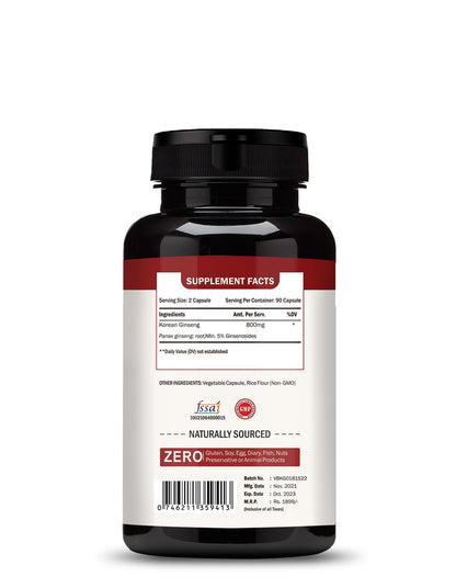 Supplement bottle with label on a white background