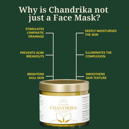 Svarasya Chandrika Natural Face Pack (Ubtan Powder) | Face Pack for Oily & Acne-Prone Skin | With Turmeric & Star Anise | Helps Remove Tan, Cleanse Skin & Reduce Acne-Causing Bacteria | For Glowing Skin | 100g