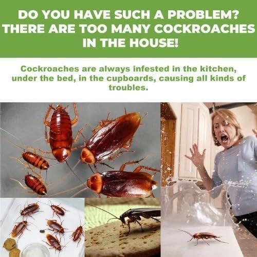 Natural Cockroaches Killer for Kitchens, Bathrooms, Cabinets, cockroachs Killer Gel, Roach Repellent for Cockroaches, for Indoor Cockroach Control, Insect Control