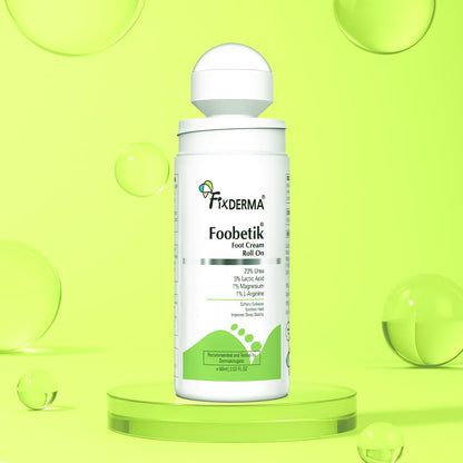 Fixderma Foobetik 30 Sec Pedicure Combo for Dry & Cracked Feet | Foot Scrub Spray + 20% Urea Foot Roll On | Removes Dead Skin & Calluses | Repairs Cracked Heels & Deeply Moisturizes Feet | 110ml