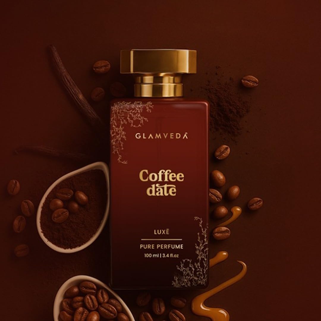 Glamveda Luxury Coffee Date Long Lasting 100ml | Perfume for Woman | Gifts for Woman | with Rose, Coffee, Musk, Vanilla | Floral & Fruity Premium Fragrance for Women