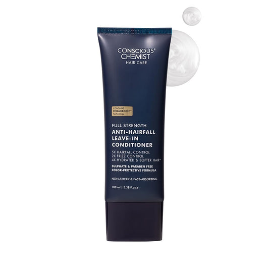 Conscious Chemist Full Strength Anti-Hairfall Leave-In Conditioner tube on a white background