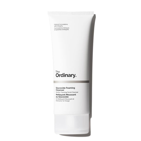 The Ordinary Gluconide Foaming Cleanser tube on a white background