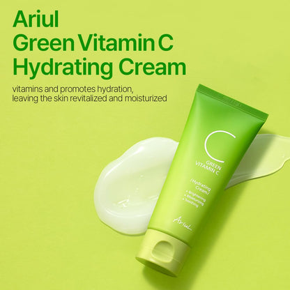 Ariul Green Vitamin C Hydrating Cream 100ml | Korean Face Moisturizer for Brightening, Deep Hydration, Glow & Skin Barrier Care