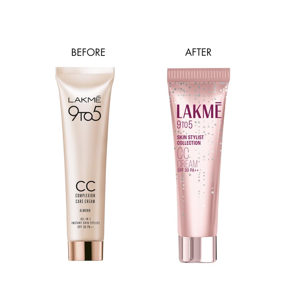 Lakme 9 to 5 CC Cream Mini|| Beige|| Light Face Makeup with Natural Coverage|| SPF 30 - Tinted Moisturizer to Brighten Skin|| Conceal Dark Spots|| 9 g