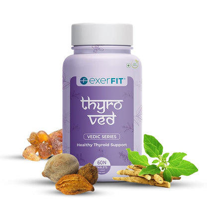 Thyro Ved | Healthy Thyroid Support | Vedic Series | For Men & Women | Organic Ingredients | 60 Tablets
